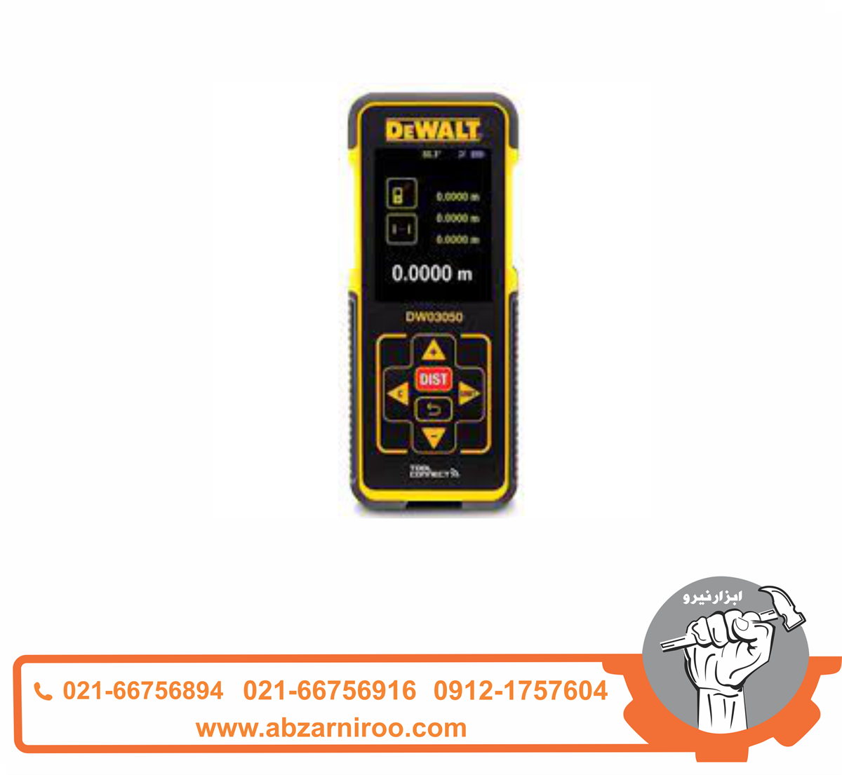 متر لیزری 50 متری دیوالت مدل DW03050 متر لیزری 50 متری دیوالت مدل DW03050