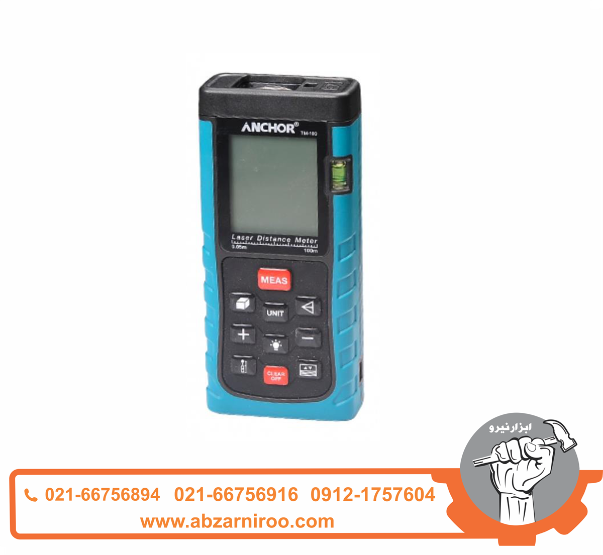 متر لیزری 40 متری آنکور مدل TM40 متر لیزری 40 متری آنکور مدل TM40