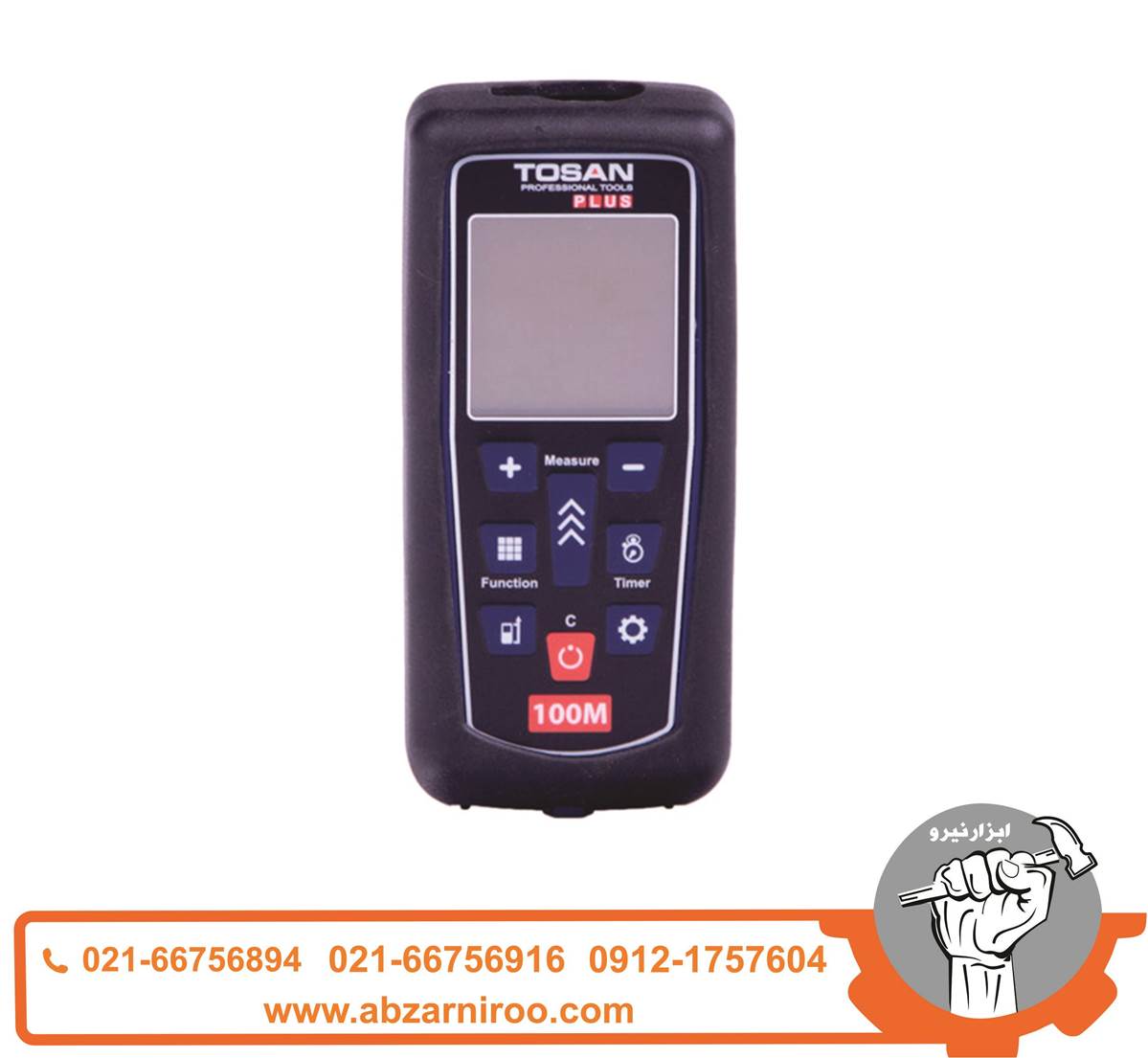 متر لیزری 100 متری توسن مدل M0100-LDM متر لیزری 100 متری توسن مدل M0100-LDM