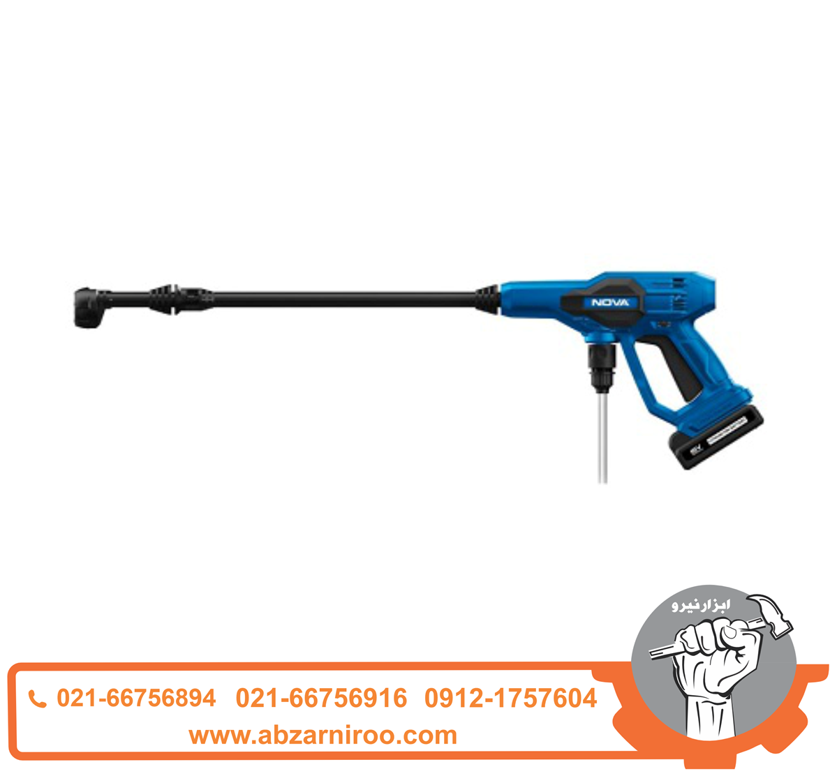 کارواش شارژی 18 ولت (مکنده) نووا مدل 5500 کارواش شارژی 18 ولت (مکنده) نووا مدل 5500