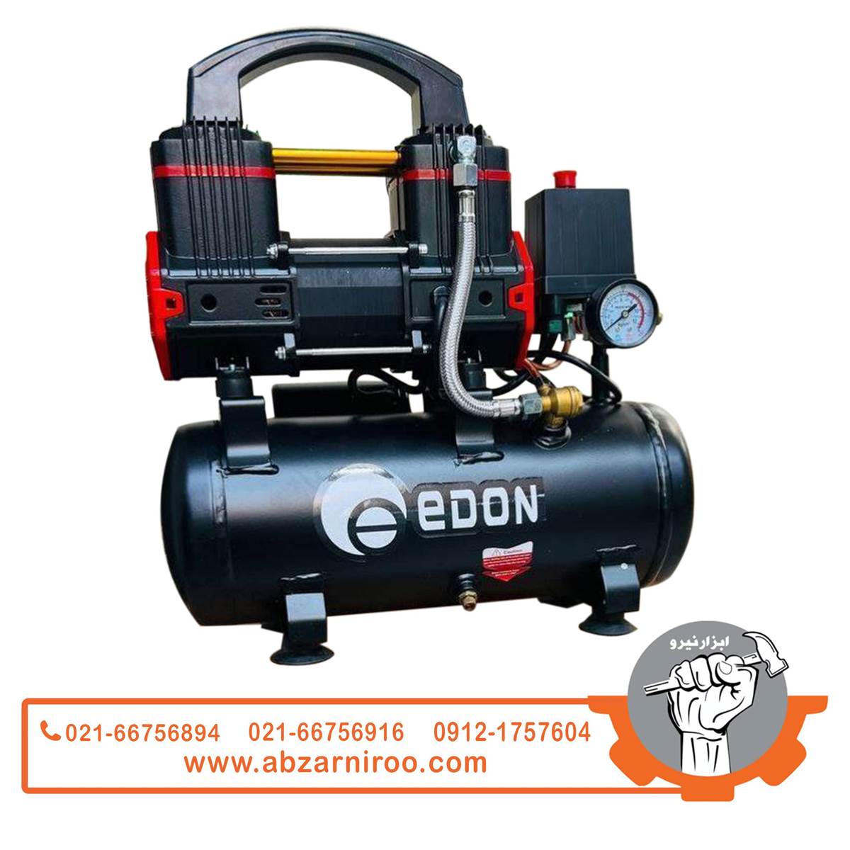 کمپرسور هوا 10 لیتری ادون مدل ED-2-1100-F9 کمپرسور هوا 10 لیتری ادون مدل ED-2-1100-F9