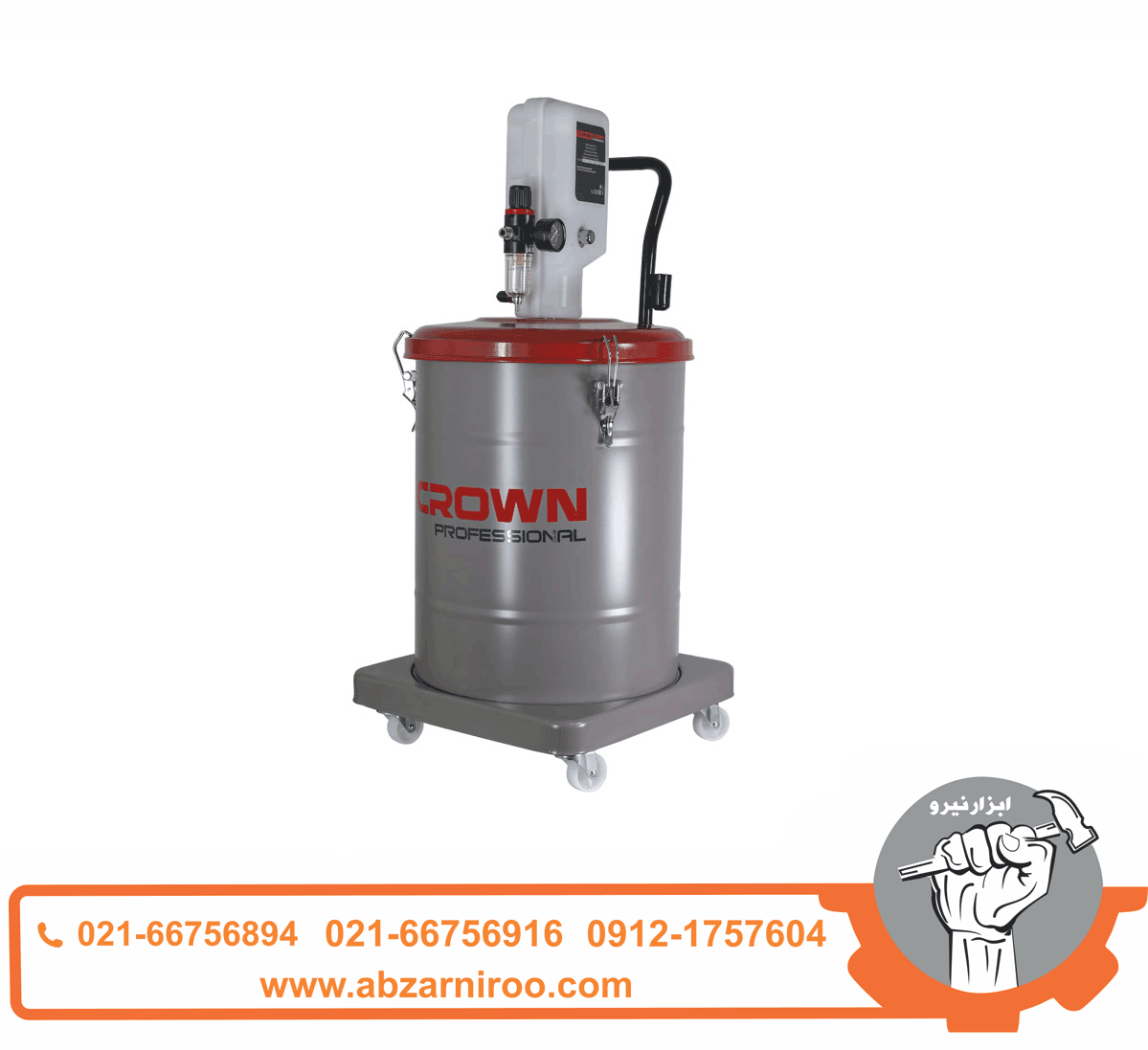 گریس پمپ 45 لیتری 400 بار کرون مدل CT38099 گریس پمپ 45 لیتری 400 بار کرون مدل CT38099