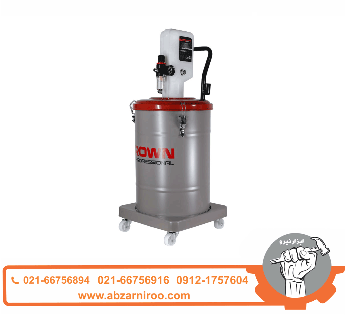 گریس پمپ 30 لیتری 400 بار کرون مدل CT38098 گریس پمپ 30 لیتری 400 بار کرون مدل CT38098