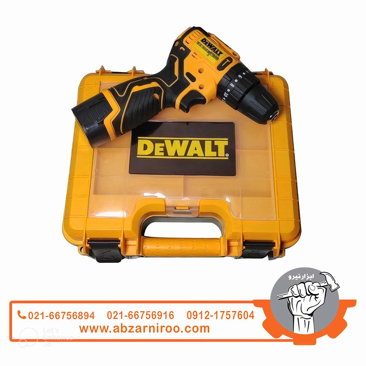 دریل شارژی 36 ولت براشلس طرح دیوالت مدل DW36W دریل شارژی 36 ولت براشلس طرح دیوالت مدل DW36W