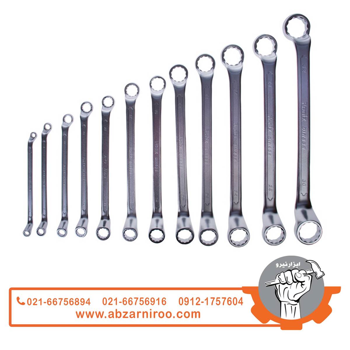 مجموعه 12 عددی آچار دو سر رینگ رونیکس مدل RH-2302 مجموعه 12 عددی آچار دو سر رینگ رونیکس مدل RH-2302