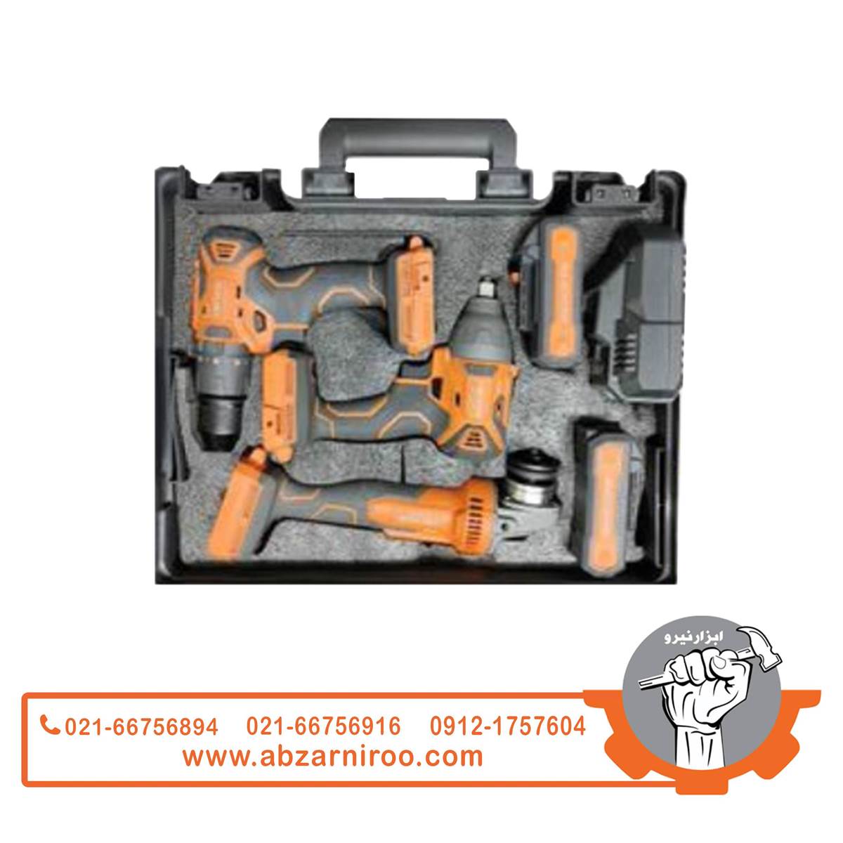 کیت سه عددی مینی فرز، دریل چکشی و بکس شارژی آنکور مدل E.A.W (دو باتری) کیت سه عددی مینی فرز، دریل چکشی و بکس شارژی آنکور مدل E.A.W (دو باتری)