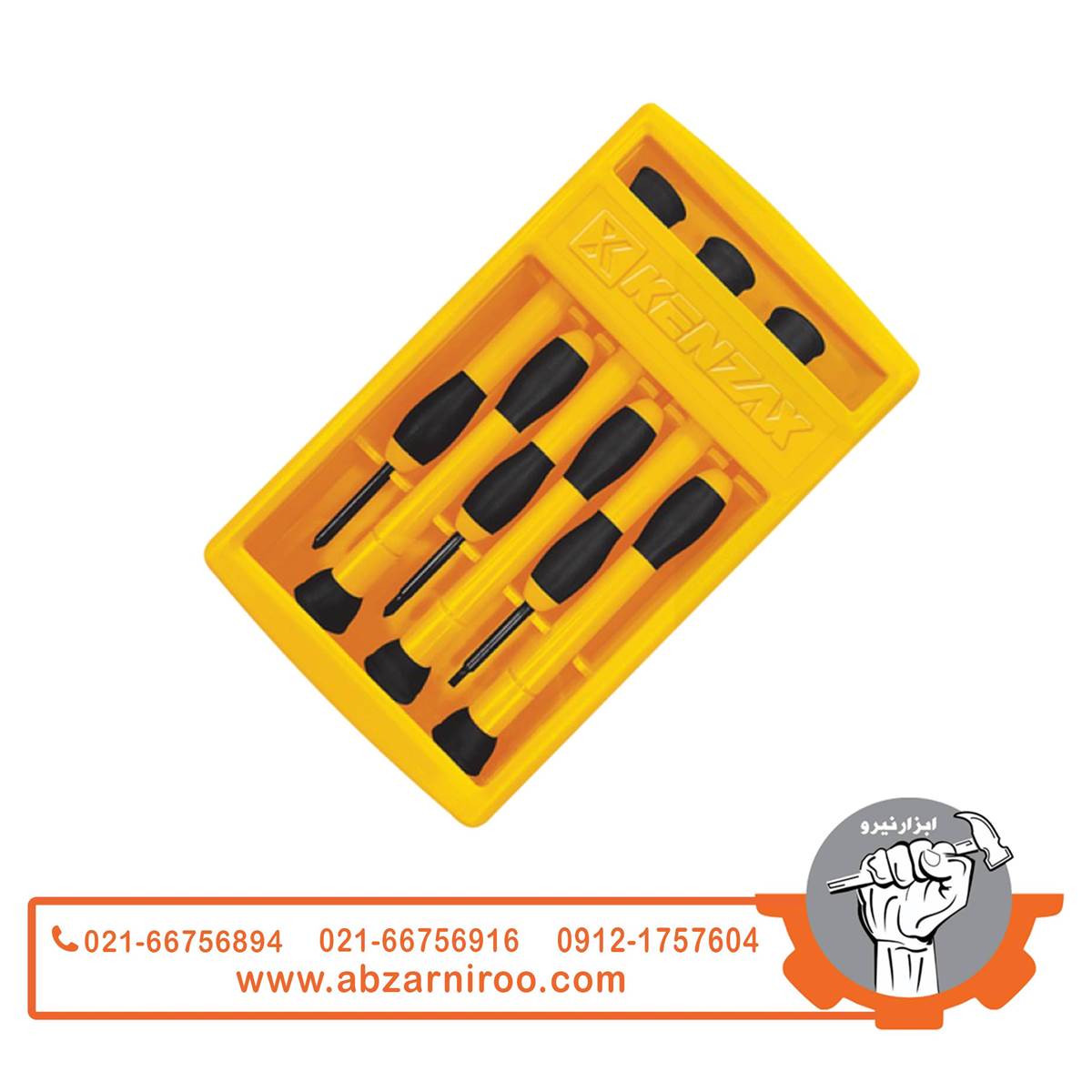 ست پیچ گوشتی ساعتی 6 عددی کنزاکس مدل 9280 ست پیچ گوشتی ساعتی 6 عددی کنزاکس مدل 9280