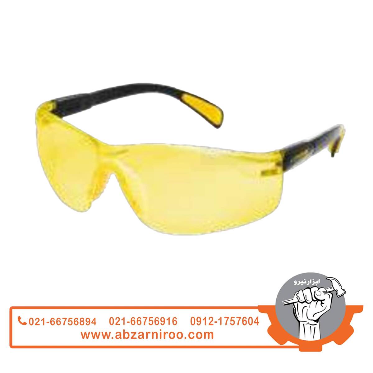 عینک ایمنی مهندسی زرد کنزاکس مدل 1774