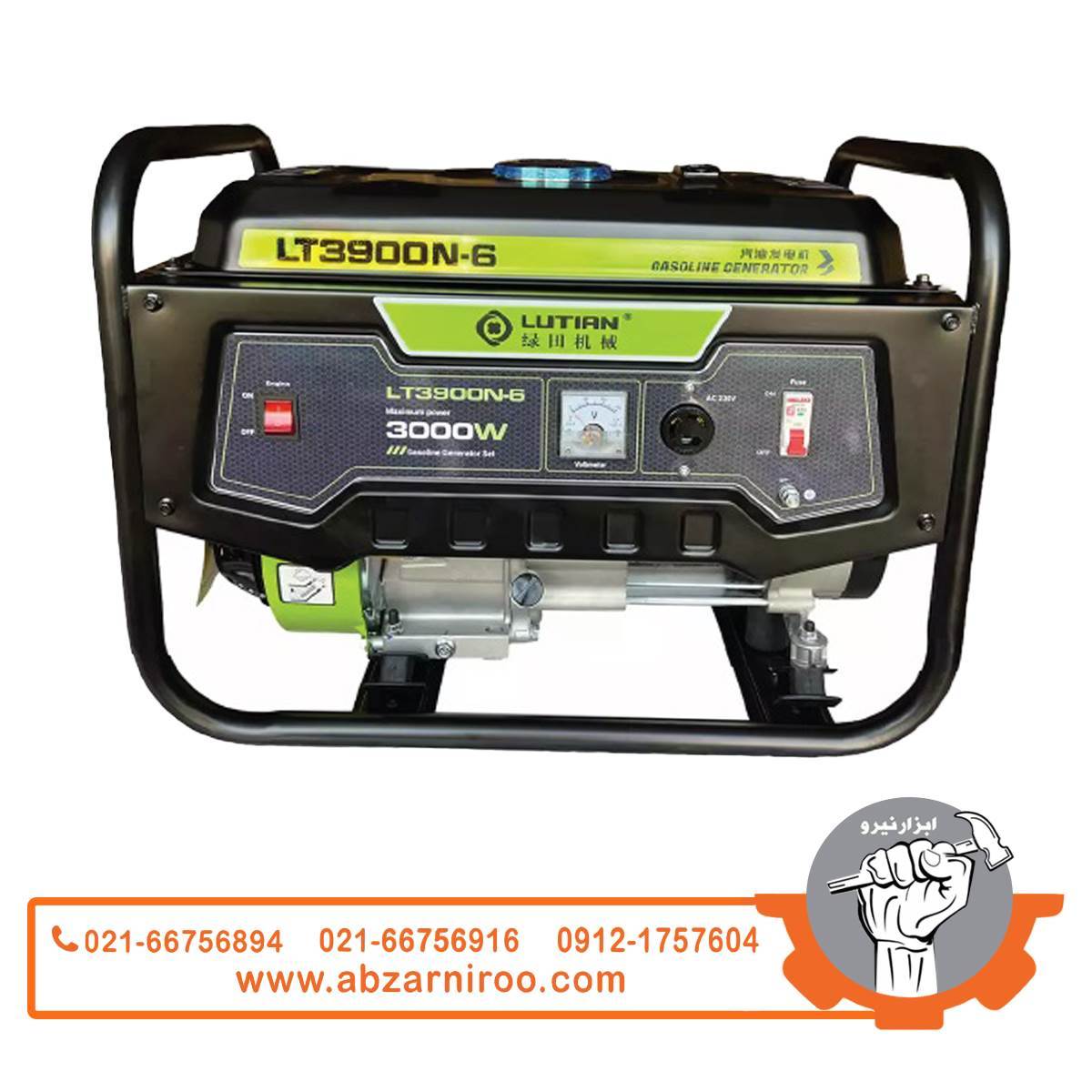 موتور برق بنزینی تک فاز 3 کیلو وات لوتیان مدل LT3900N-6