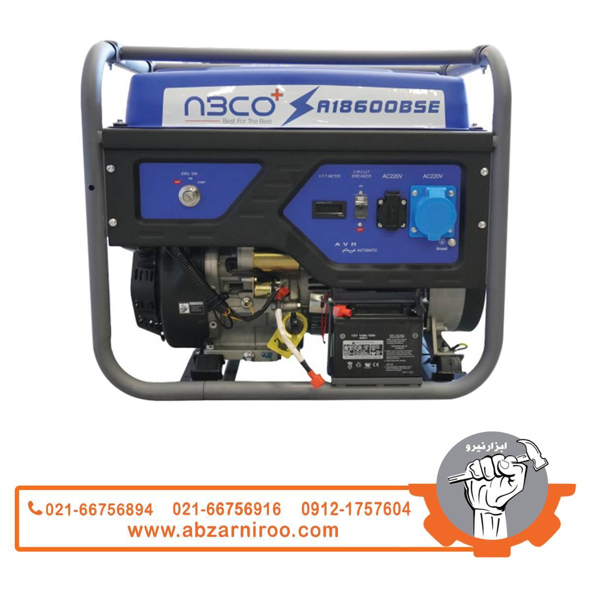 موتور برق بنزینی 10 کیلو وات آبکو مدل A18600BSE-ATS (به همراه تابلو ATS)